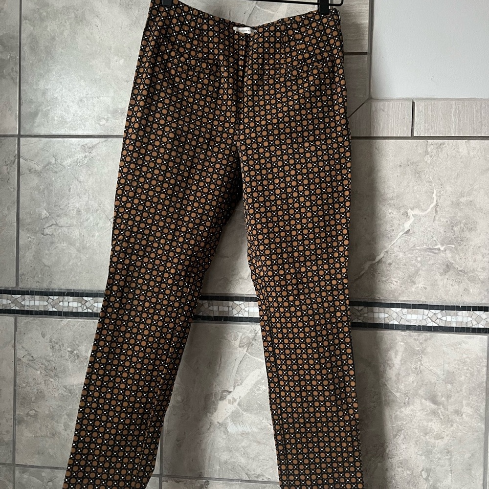 Anthropologie Geometric Patterned Stretch Pants